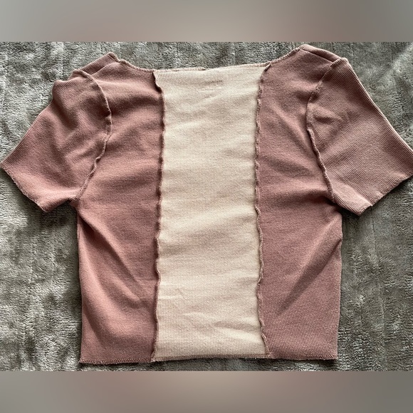 pacsun 2 toned v neck tee - Picture 2 of 4